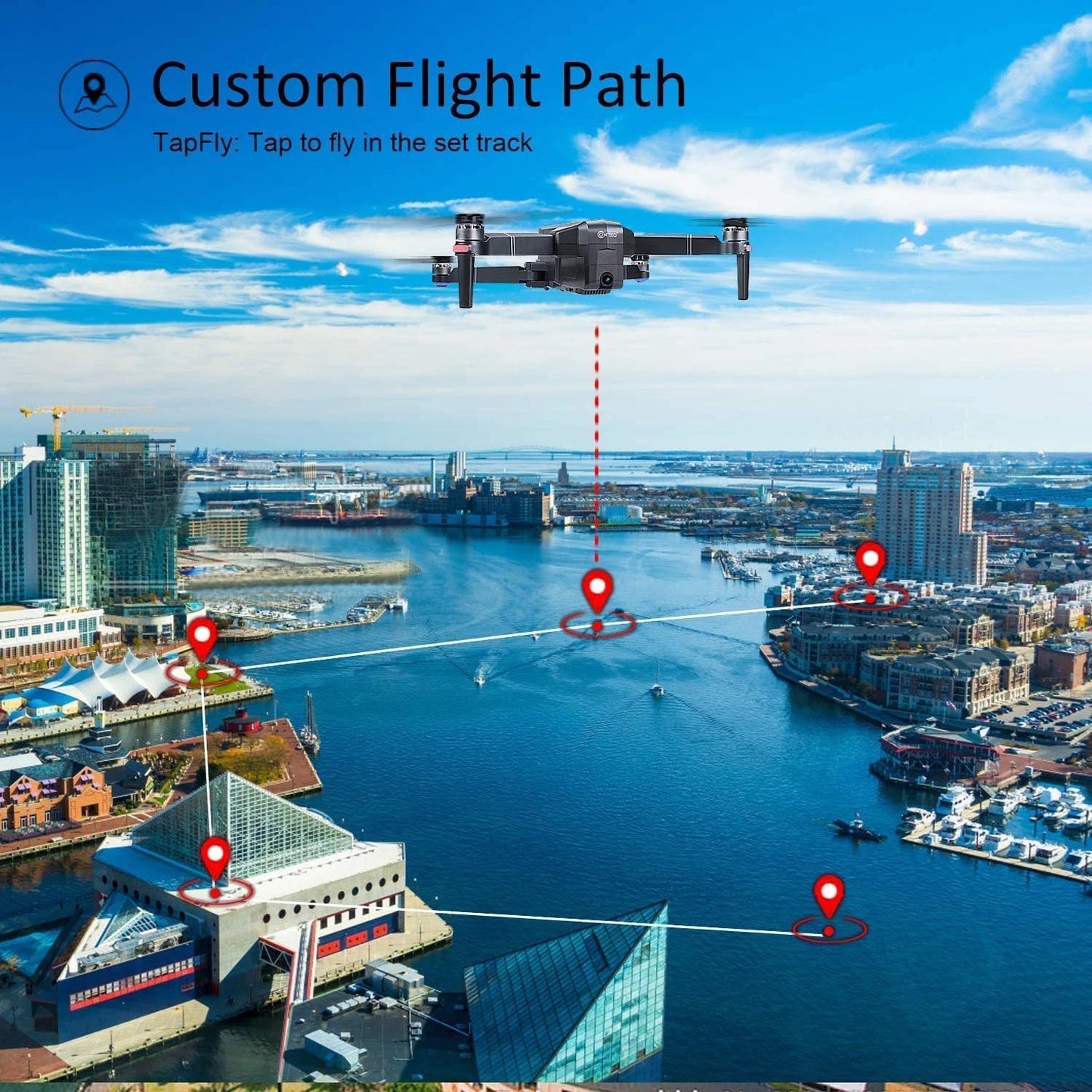 F24 Pro GPS Drone with Camera, 4K RC Drone with 30-Min Flight and 1600 Ft Range, Foldable, Black