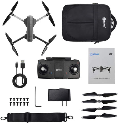 F24 Pro GPS Drone with Camera, 4K RC Drone with 30-Min Flight and 1600 Ft Range, Foldable, Black